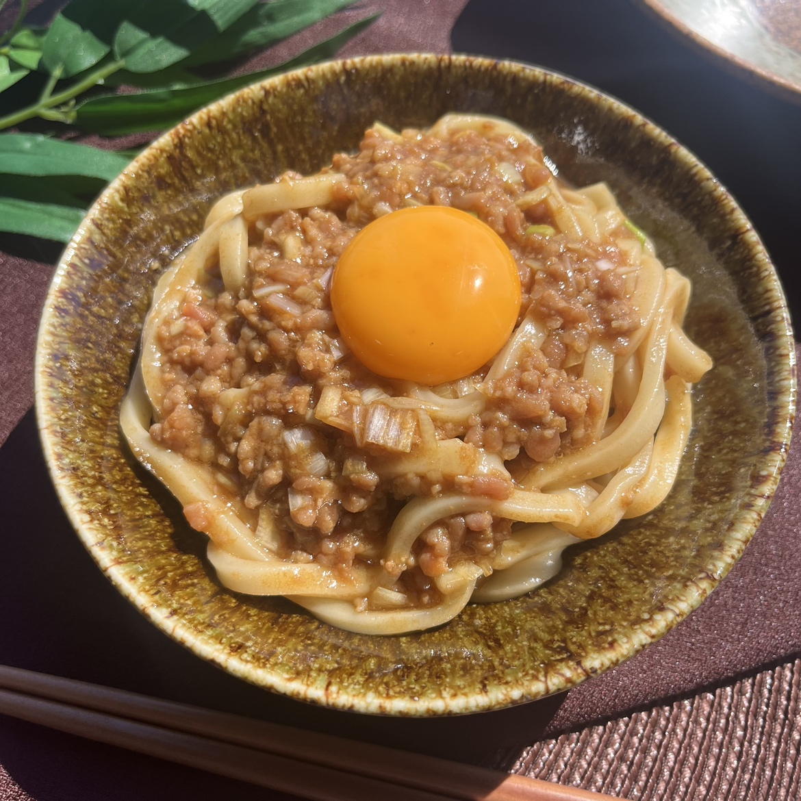 レンジでやみつき！汁なし麻婆うどん